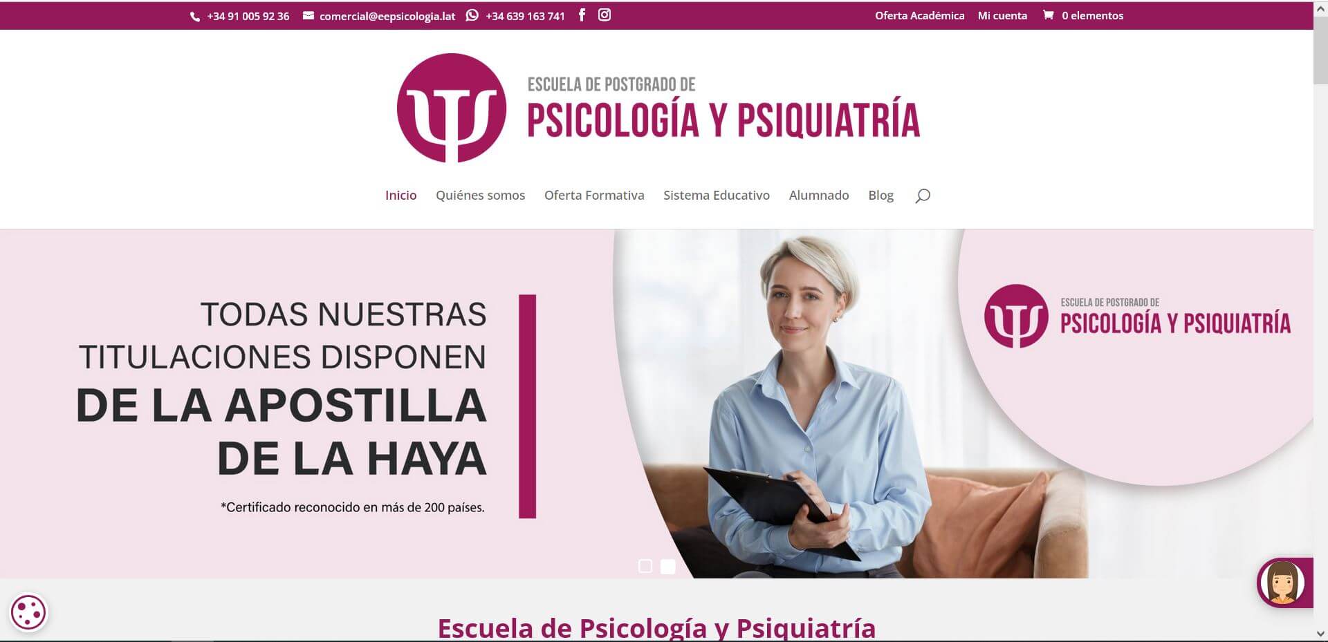 Pendiente de mostrar la Web Auditada